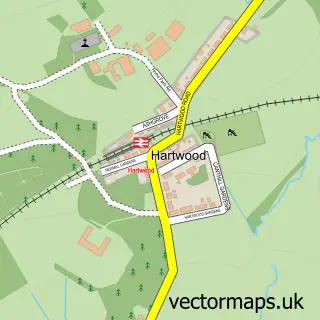 Street map sample of Hartwood, Lanarkshire