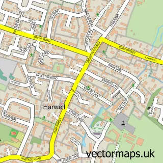 Street map sample of Harwell, Oxfordshire