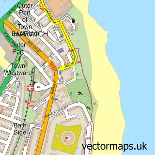 Street map sample of Harwich, Essex
