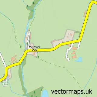 Street map sample of Harwood Dale, North Yorkshire