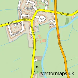 Street map sample of Haskayne, Lancashire