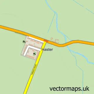 Street map sample of Haster, Caithness