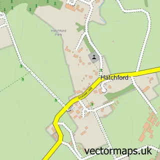 Street map sample of Hatchford, Surrey