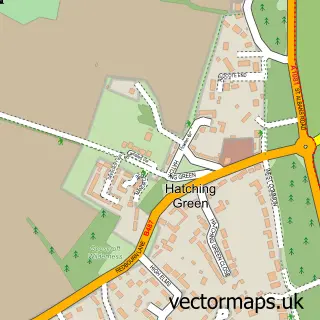Street map sample of Hatching Green, Hertfordshire