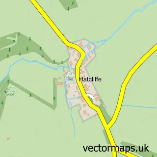 Street map sample of Hatcliffe, Lincolnshire