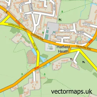 Street map sample of Hatfield Heath, Essex