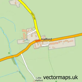 Street map sample of Hatford, Oxfordshire