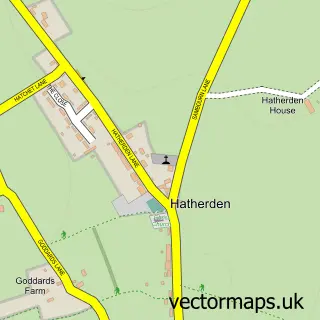 Street map sample of Hatherden, Hampshire