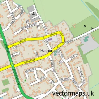 Street map sample of Hathern, Leicestershire