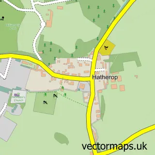 Street map sample of Hatherop, Gloucestershire