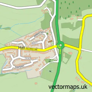 Street map sample of Hatt, Cornwall