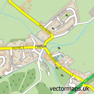 Street map sample of Hatton, Aberdeenshire