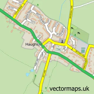 Street map sample of Haughton, Staffordshire