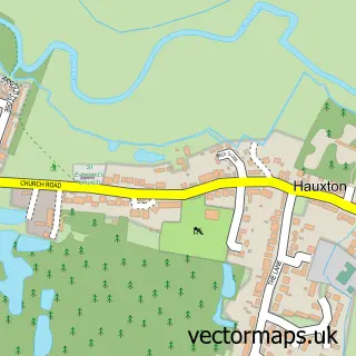 Street map sample of Hauxton, Cambridgeshire