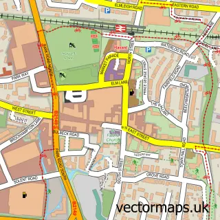 Street map sample of Havant, Hampshire