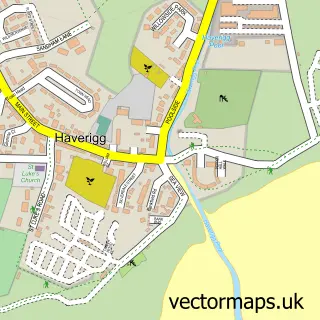 Street map sample of Haverigg, Cumbria