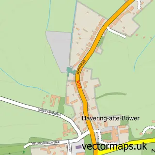 Street map sample of Havering-Atte-Bower, Greater London