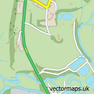 Street map sample of Hawford, Worcestershire