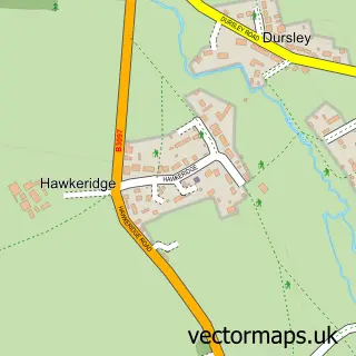 Street map sample of Hawkeridge, Wiltshire