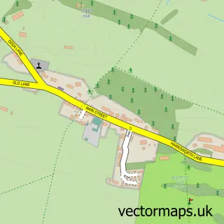 Street map sample of Hawksworth, West Yorkshire