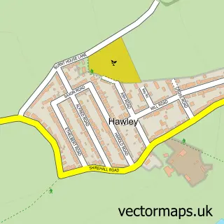 Street map sample of Hawley, Kent