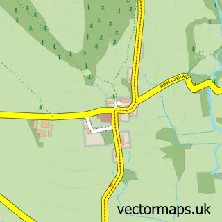Street map sample of Hawnby, North Yorkshire