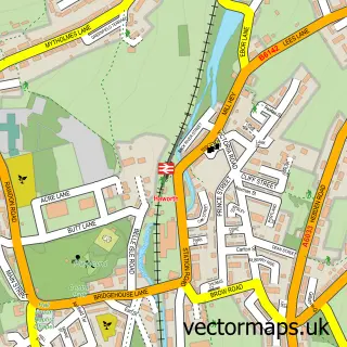 Street map sample of Haworth, West Yorkshire