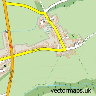 Street map sample of Hawthorn, Durham
