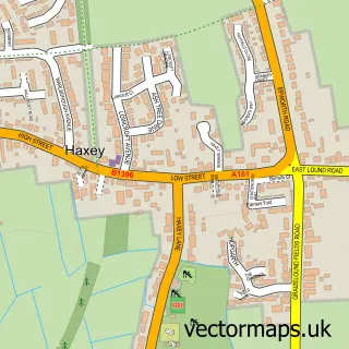 Street map sample of Haxey, Lincolnshire