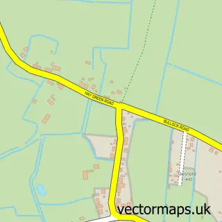 Street map sample of Hay Green, Norfolk