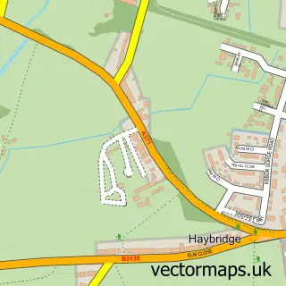 Street map sample of Haybridge, Somerset