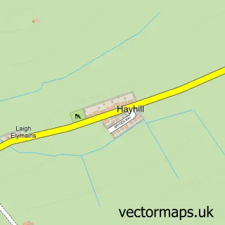 Street map sample of Hayhill, Ayrshire and Arran