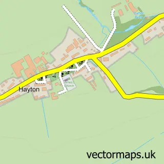 Street map sample of Hayton, Cumbria