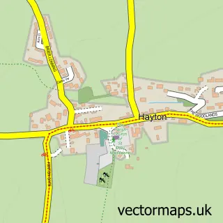 Street map sample of Hayton, Cumbria