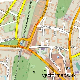 Street map sample of Haywards Heath, West Sussex