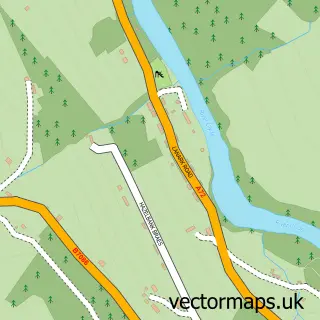 Street map sample of Hazelbank, Lanarkshire
