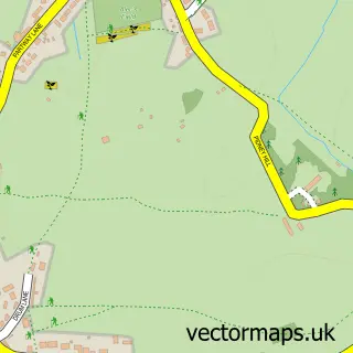 Street map sample of Hazelbury Bryan, Dorset
