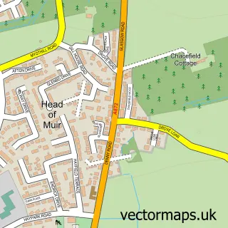 Street map sample of Head of Muir, Stirling and Falkirk