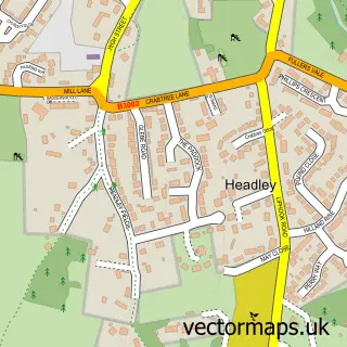 Street map sample of Headley, Hampshire