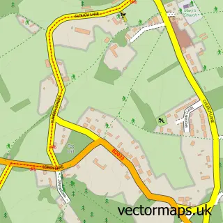 Street map sample of Headley, Surrey