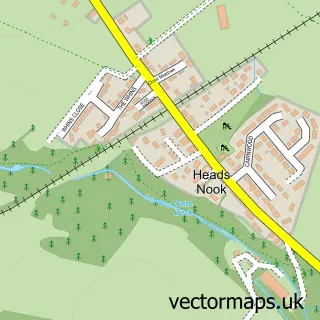 Street map sample of Heads Nook, Cumbria