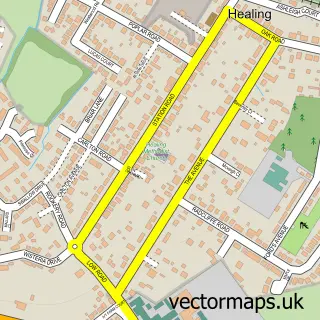 Street map sample of Healing, Lincolnshire