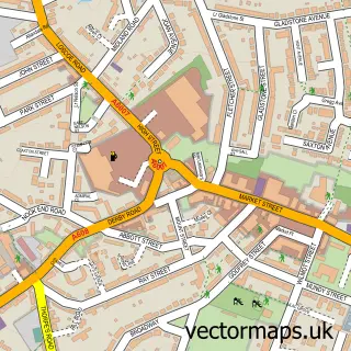 Street map sample of Heanor, Derbyshire