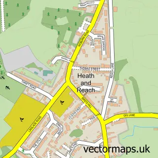 Street map sample of Heath and Reach, Bedfordshire