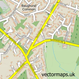 Street map sample of Heath End, Hampshire