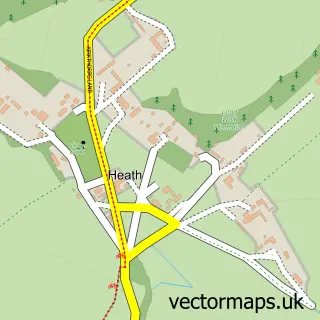 Street map sample of Heath, West Yorkshire