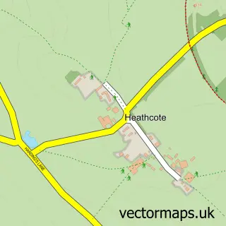 Street map sample of Heathcote, Derbyshire