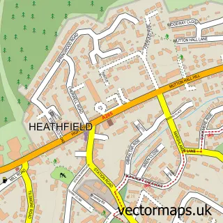 Street map sample of Heathfield, East Sussex