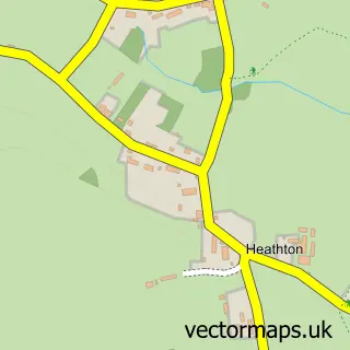 Street map sample of Heathton, Shropshire