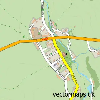 Street map sample of Hebden, North Yorkshire